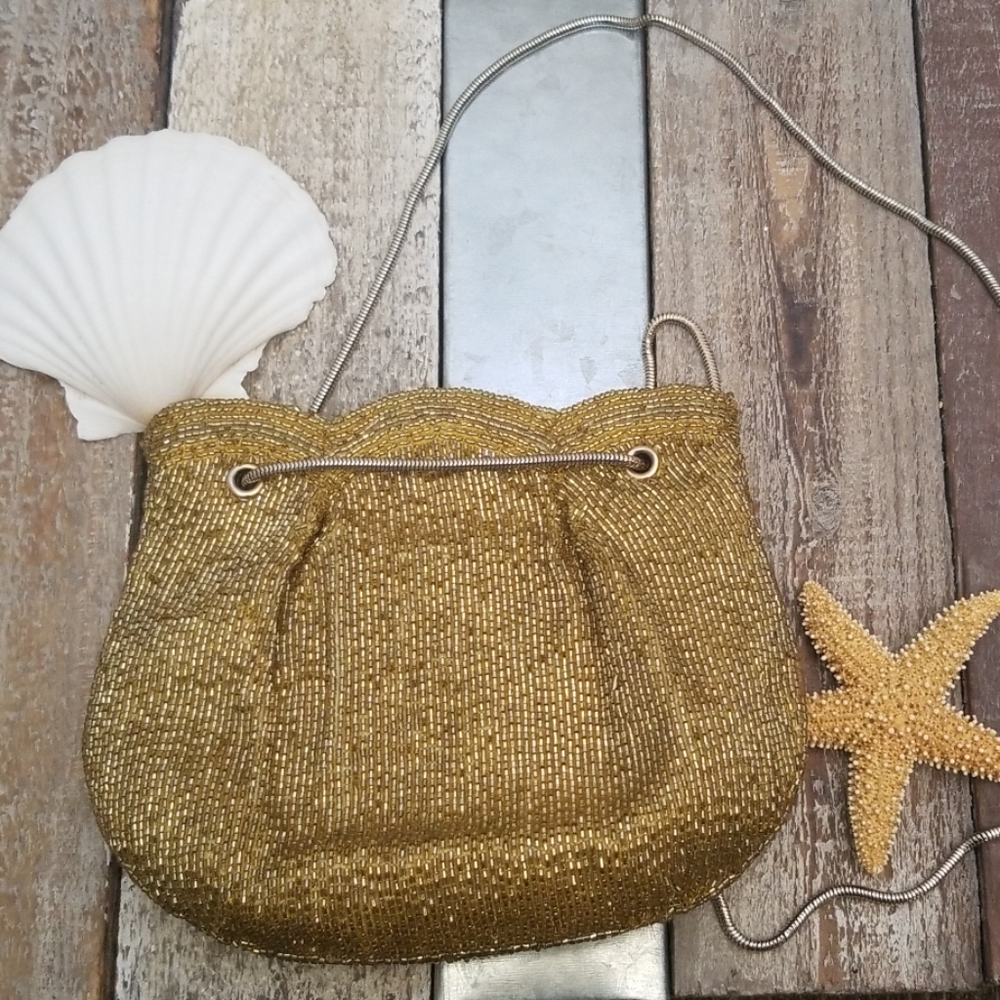 Vintage gold evening bag.